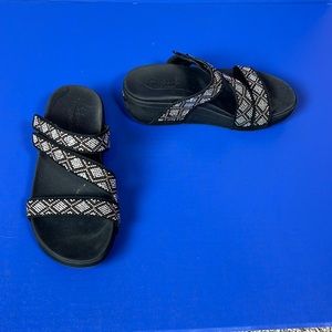Skechers Archfit Blingy Adjustable Sandals Shoes 7